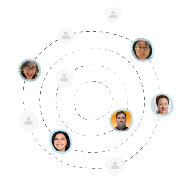 pictures of volunteers in spiral formation