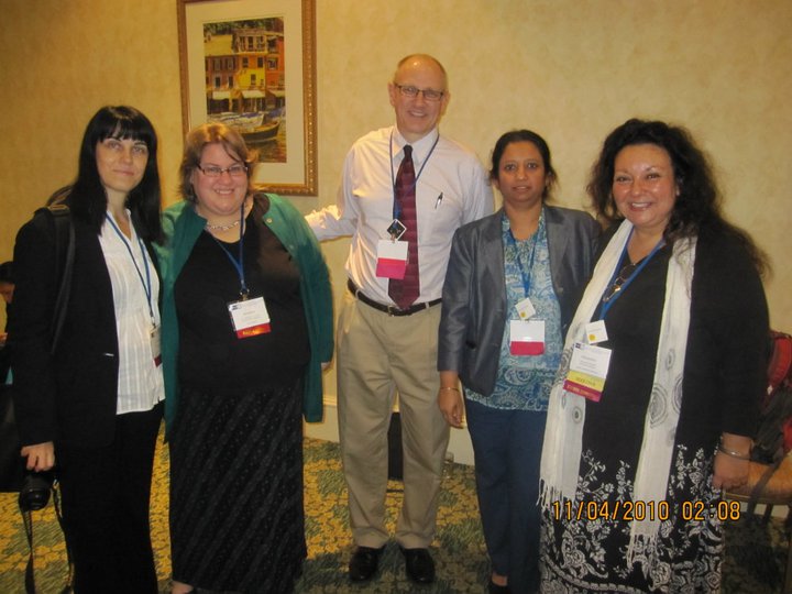 Shanta Goswami Varma, Lourdes Ortiz, Elizabeth Payatt, Larry Ragan and Alexandra M. Pickett in Orlando, Florida. Global Snapshot crew. 