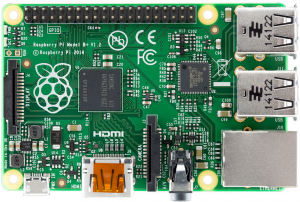 Top face of the Raspberry Pi model B+