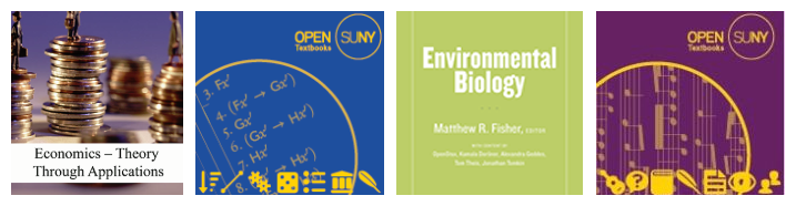 Four OER Textbook Covers