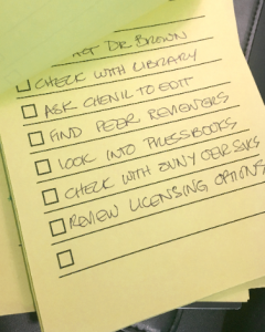 photo of checklist